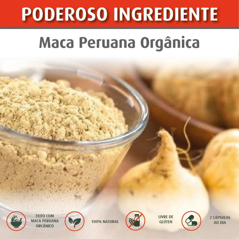 KIT - 02 Maca Peruana 1000mg 240 Cápsulas - Aumento da Energia e Vigor Físico