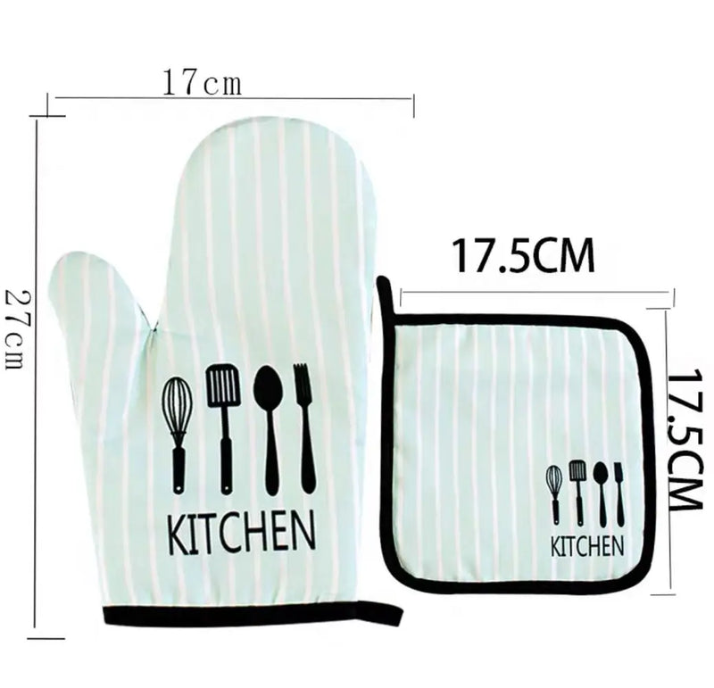 KIT - Luva Térmica Para Forno + Descanso de Panela