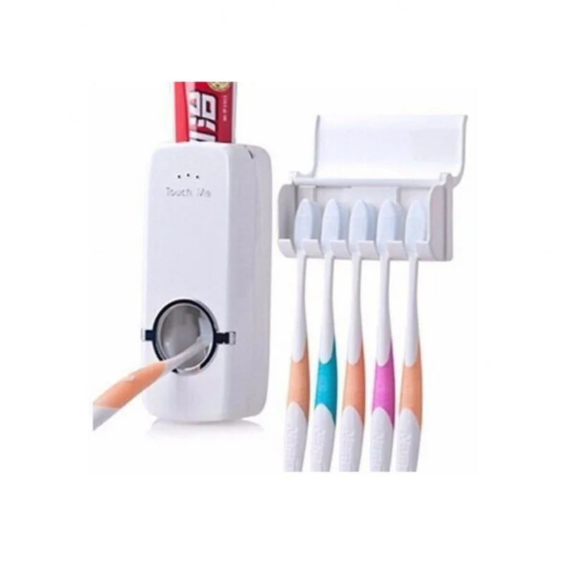 Dispensador e Aplicador de Creme Dental Automático + Suporte para Escovas