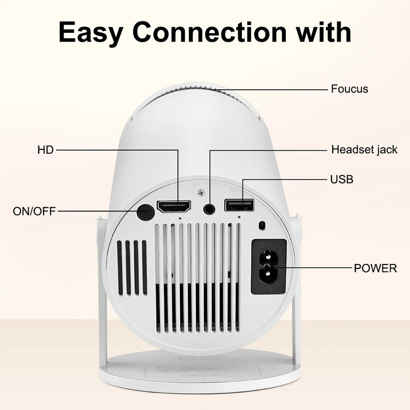 Mini Projetor Portátil 4K Android com Wifi