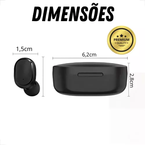 Fone De Ouvido Sem Fio Airdots Pro 3 Cor Preto Celular E Notebook